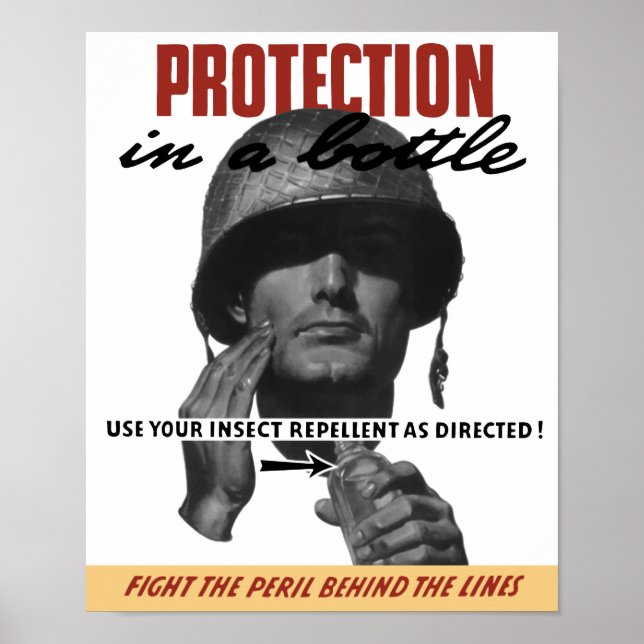 Använda din Insekt repellent enligt anvisningar! — Poster (Framsidan)