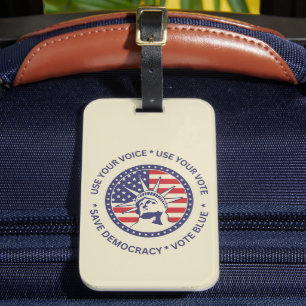 Använda Din rösträtt Patriotic Liberty Badge Bagagebricka