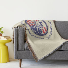 Använda Din rösträtt Patriotic Liberty Badge Filt