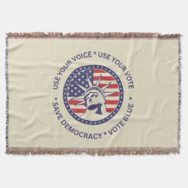 Använda Din rösträtt Patriotic Liberty Badge Filt