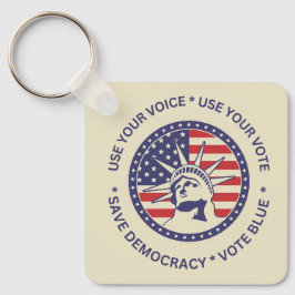 Använda Din rösträtt Patriotic Liberty Badge Nyckelring