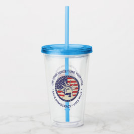 Använda Din rösträtt Patriotic Liberty Badge Take Away Mugg