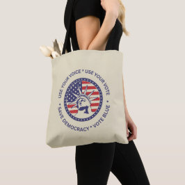 Använda Din rösträtt Patriotic Liberty Badge Tygkasse