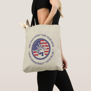 Använda Din rösträtt Patriotic Liberty Badge Tygkasse