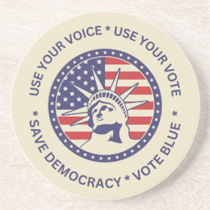 Använda Din rösträtt Patriotic Liberty Badge Underlägg