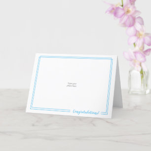 Använda ditt eget foto: DoubleBlueBorder Gratulera Kort
