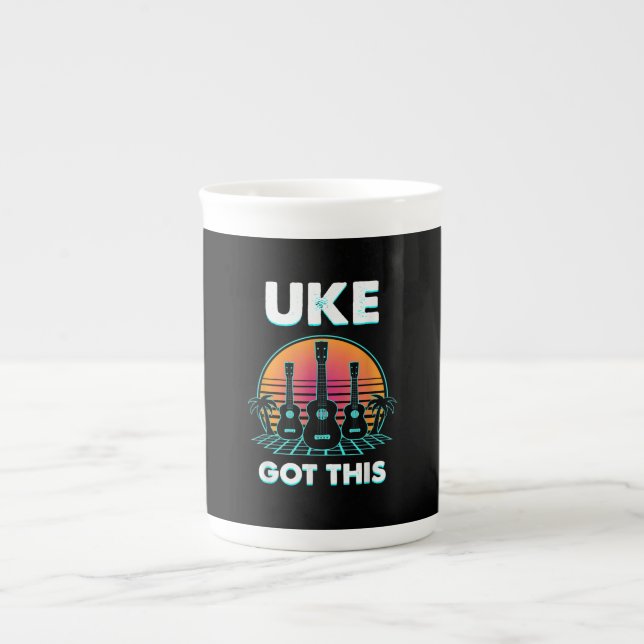 Använda Har Den här nye Ukulele Player Guitar-musi Benporslin Mugg (Framsidan)