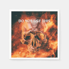 Använda inte detta. Flamskalle i rymden Pappersservett