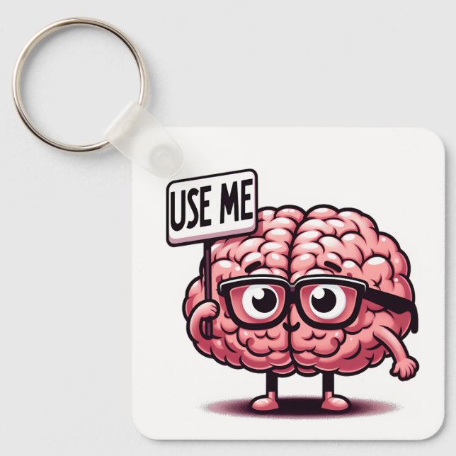 Använda Me Funny Brain Nyckelring (Framsida)