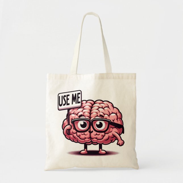 Använda Me Funny Brain Sticker Tygkasse (Framsidan)