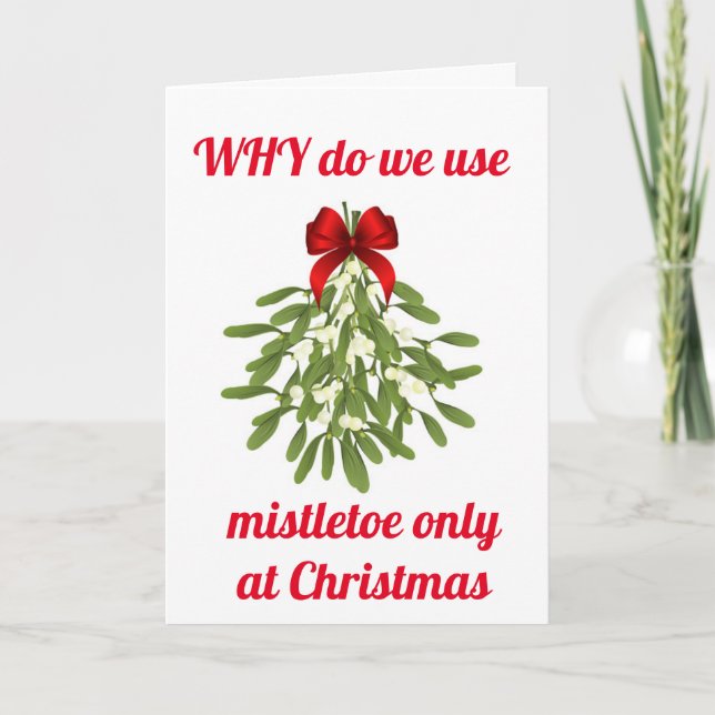 ANVÄNDA MISTLETOE FÖR "VÅR ÅRSDAG" KORT (Framsida)