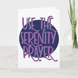 Använda Serenity Prayer Recovery Slogan Kort