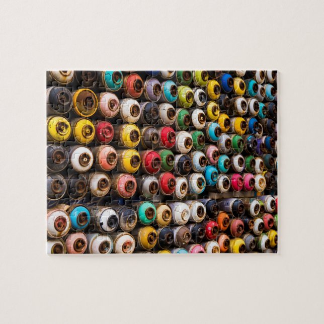 Använda spridningsfärgskoner pussel (Horisontell)