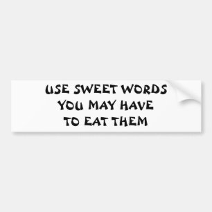 Använda Sweet Ord Fortune Cookie Bildekal