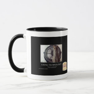 Använda teknik mugg
