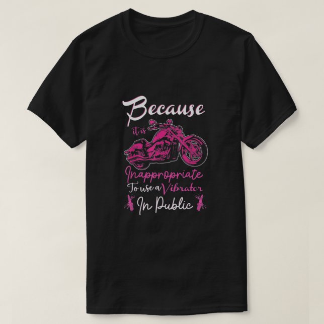 Använda Vibrator är olämplig för allmänheten T Shirt (Design framsida)