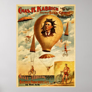 Använda WPA-Poster, Bicycle Fallskärm-släpp Poster