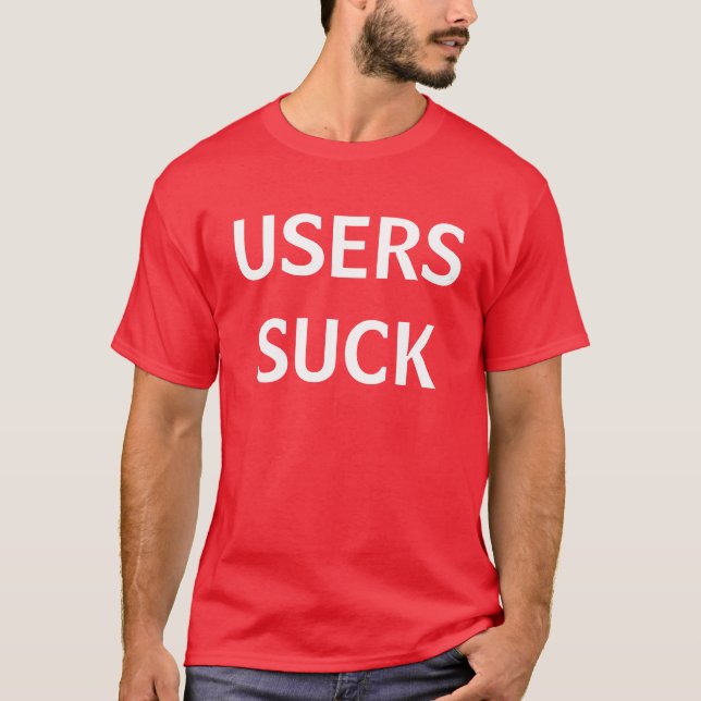Användare suger tee shirt (Framsida)