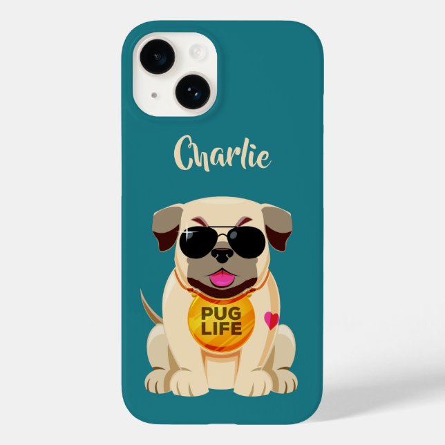 Användarnamn för Pug Life och telefonärenden för f (Baksida)