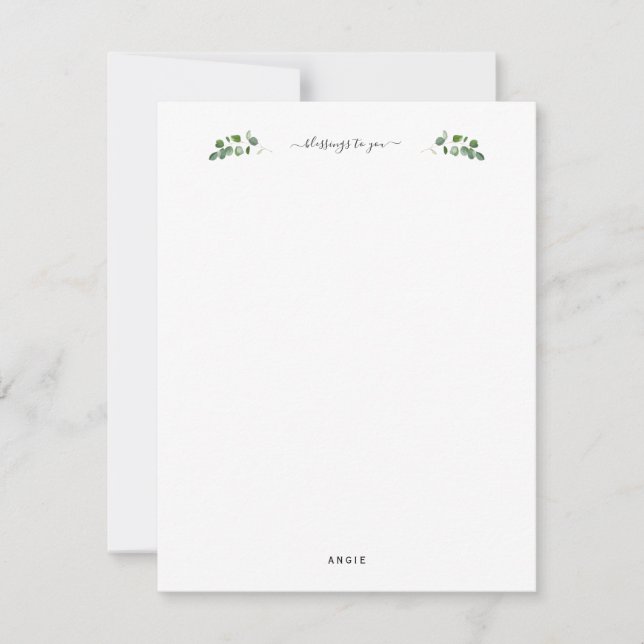 Användarnamn till ditt anpassade namn anteckningskort (Framsida)