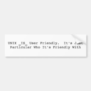 Användarvänlig UNIX_IS_. Det är precis detaljen… Bildekal