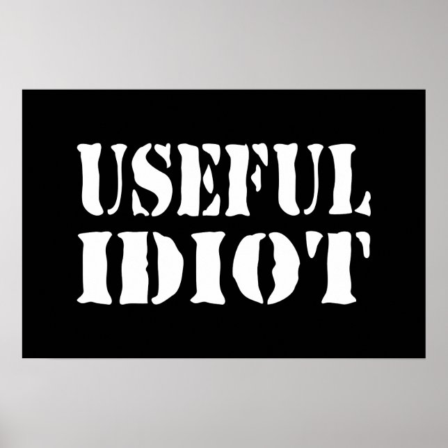 ANVÄNDBAR IDIOT POSTER (Framsidan)