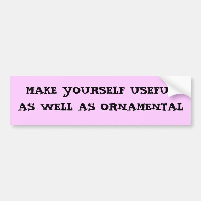 Användbar såväl som dekorativ bildekal (Framsidan)