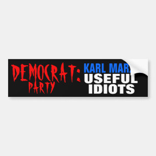Användbara idioter för demokratparty bildekal