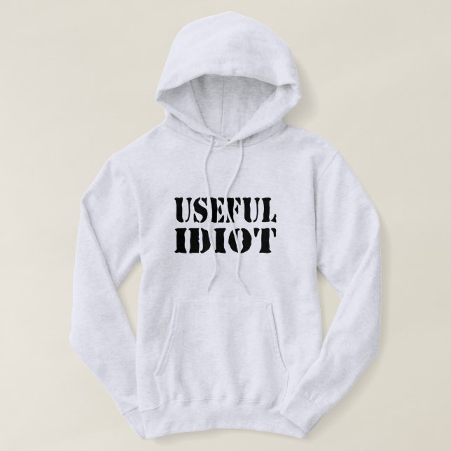 ANVÄNDBART IDIOT HOODIE (Design framsida)