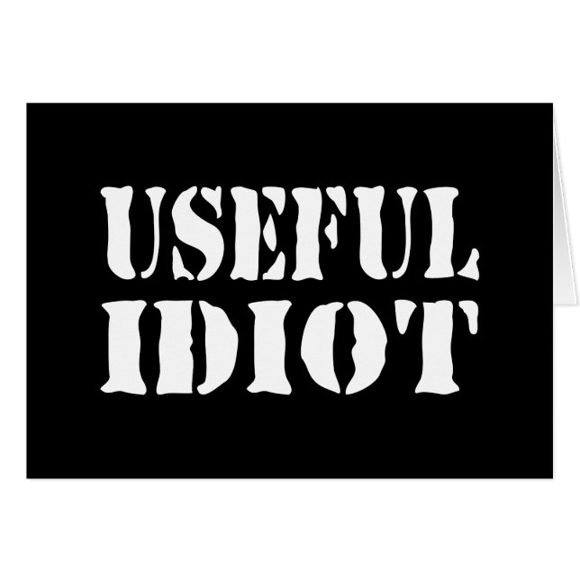 ANVÄNDBART IDIOT-KORT HÄLSNINGSKORT (Framsidan Horizontal)