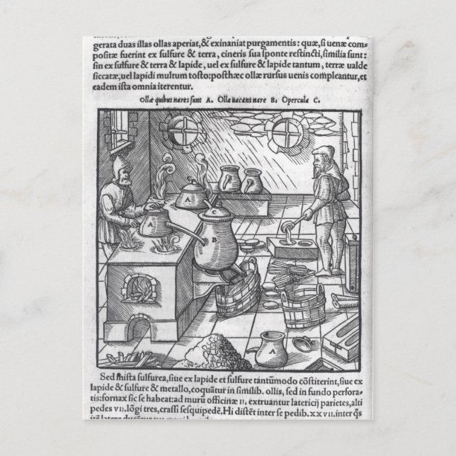 Användning av svavel vykort (Framsida)