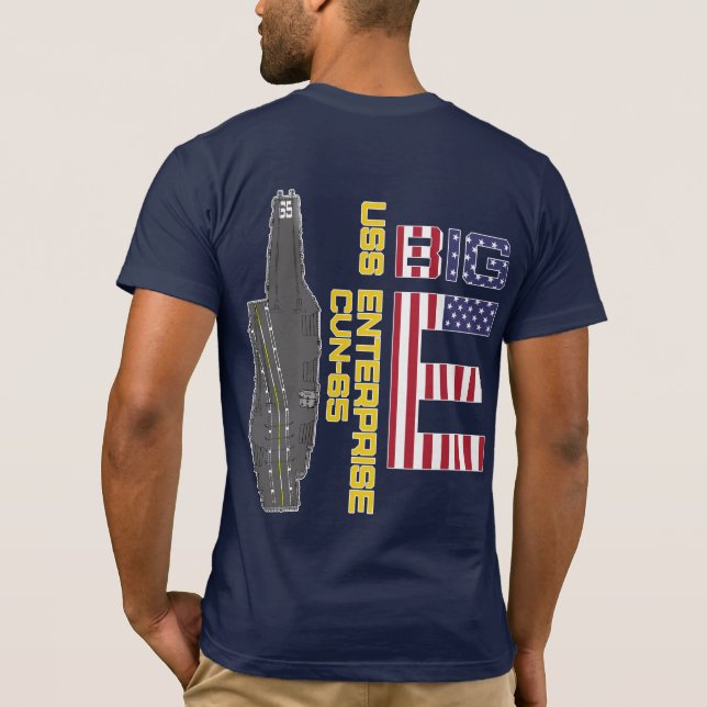 ANVÄNDNING ENTERPRISE CVN-65 BIG E T-Shirt (Baksida)
