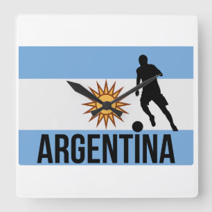 Användor för argentinska fotbollsspelare i Flagga  Fyrkantig Klocka