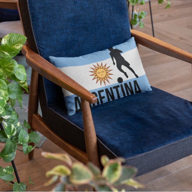 Användor för argentinska fotbollsspelare i Flagga  Lumbarkudde (Skapare uppladdad)