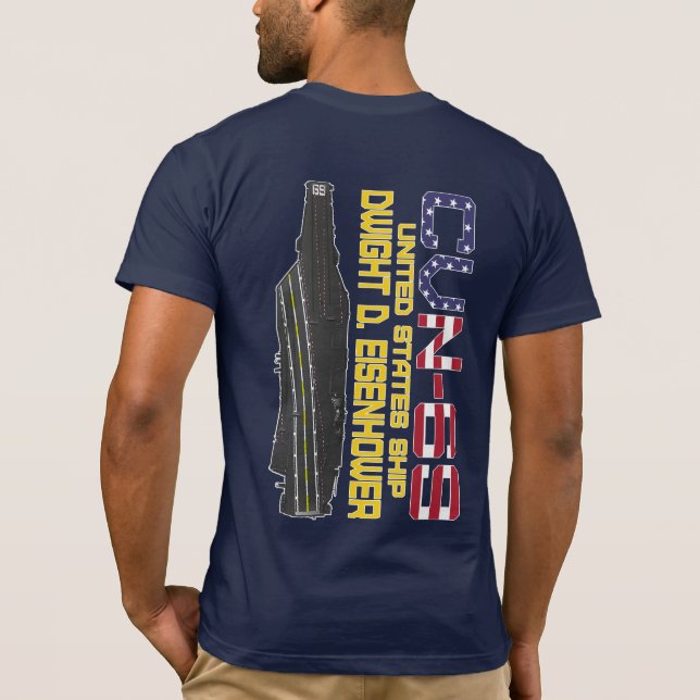 ANVÄNDS DVIKT D. EISENHOWER CVN-69 T-Shirt (Baksida)