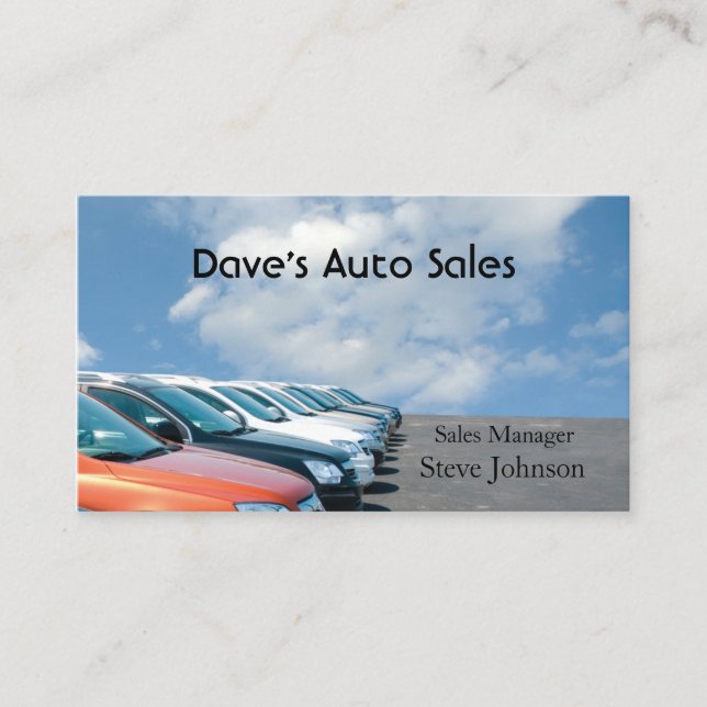 Använt bilhandlare visitkort (Framsida)