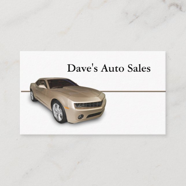 Använt bilhandlare visitkort (Framsida)