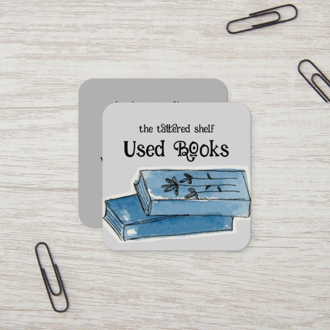 Använt Bokar för försäljningsboklager Bläck Teckni Fyrkantigt Visitkort (Fram/Back In Situ)