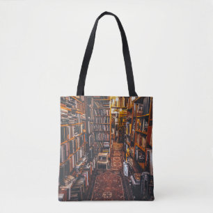 Använt Bookstore Insida-foto för Bok Älskare Tygkasse