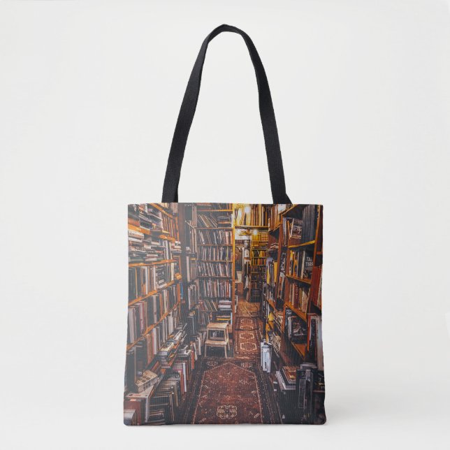 Använt Bookstore Insida-foto för Bok Älskare Tygkasse (Framsida)