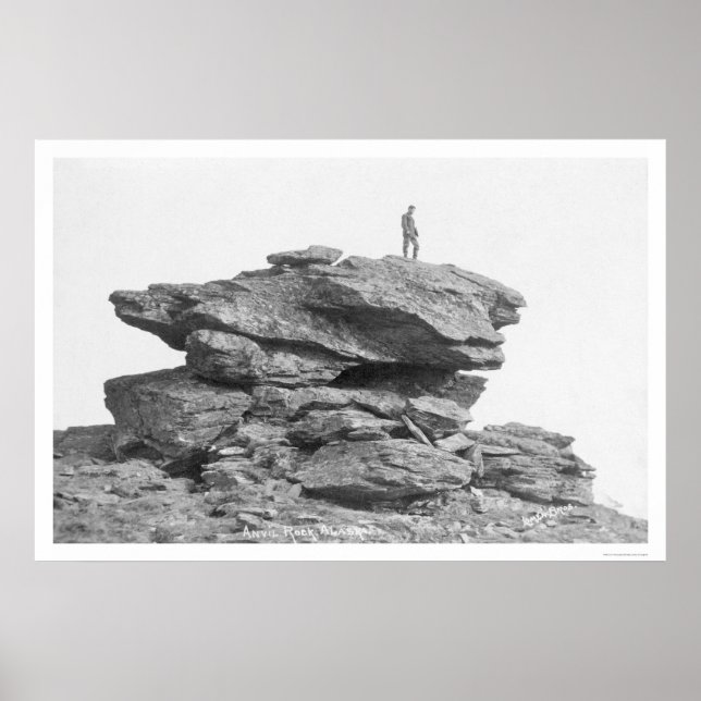 Anvil Sten Nome Alaska 1912 Poster (Framsidan)