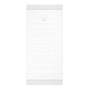 Anvisningar för eftervård och piercing reklamkort