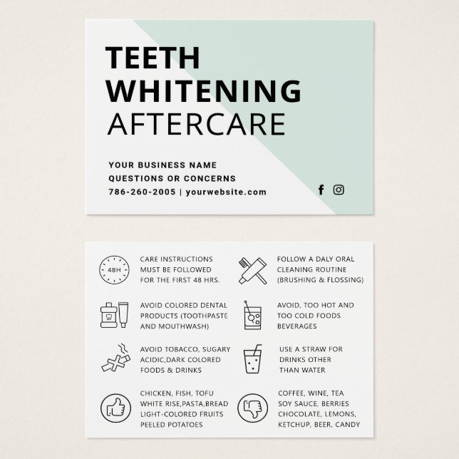 Anvisningar för enkel tjugondelsvarstid visitkort (Framsida & baksida)