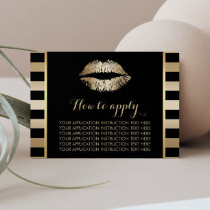 Anvisningar för LipSense guld- läpparapplikation Visitkort