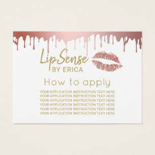 Anvisningar för LipSense rosa guld- Visitkort