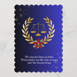Anwalt Geschäfts-Weihnachtskarte für Rechtsanwälte Julkort
