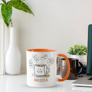 ANXIETEA-kaffet Mugg - 15 Oz-Tecknad
