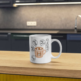 ANXIETEA Vit 11oz Keramisk Mugg