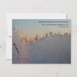 Anxiety Bible Verse Snö Flakes Vykort