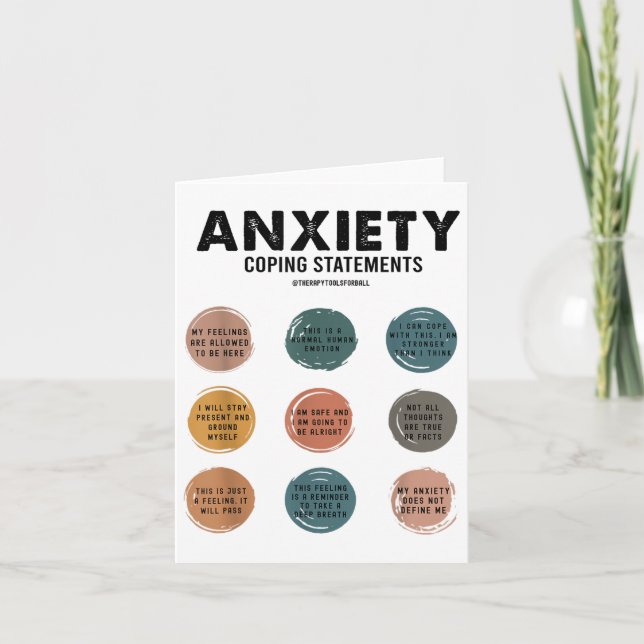 Anxiety Coping Påstående Mental Health S Awarenes Kort (Framsida)